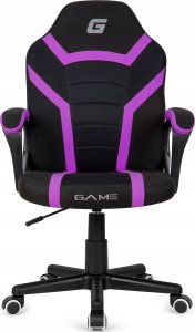 Krzesło biurowe Lugano Fotel obrotowy do biurka MARIO BLACK PURPLE Fabric 2