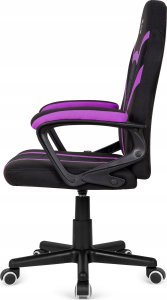 Krzesło biurowe Lugano Fotel obrotowy do biurka MARIO BLACK PURPLE Fabric 4