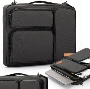 Etui Alogy Torba Etui pokrowiec na MacBooka Air/Pro, laptopa, tablet 15.6" Alogy z paskiem na ramię Czarna 1