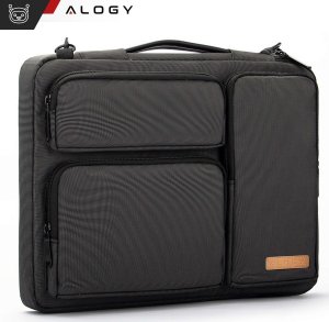 Etui Alogy Torba Etui pokrowiec na MacBooka Air/Pro, laptopa, tablet 15.6" Alogy z paskiem na ramię Czarna 14