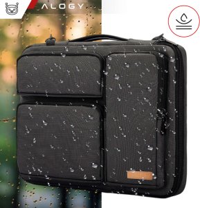 Etui Alogy Torba Etui pokrowiec na MacBooka Air/Pro, laptopa, tablet 15.6" Alogy z paskiem na ramię Czarna 10