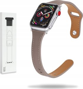 Tech Craft Damski pasek ze skóry Apple Watch ( 38 / 40 / 41 MM )  jasny brąz 1