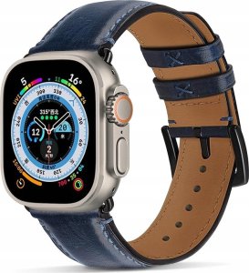 Tech Craft Męski skórzany pasek Apple Watch (38/40/41MM) jasny brąz 1