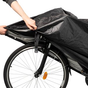 Hurtel Wodoodporny pokrowiec na rower z otworem na blokadę koła rozmiar L - czarny HURTEL 2
