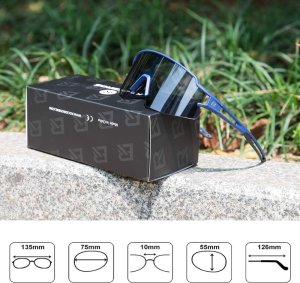 RockBros Okulary rowerowe fotochromowe z filtrami UV 400 UVA i UVB niebieskie ROCKBROS 6