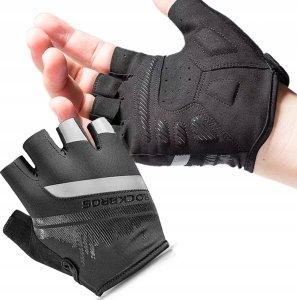 RockBros Rękawiczki rowerowe antypoślizgowe bez palców L czarne ROCKBROS 2