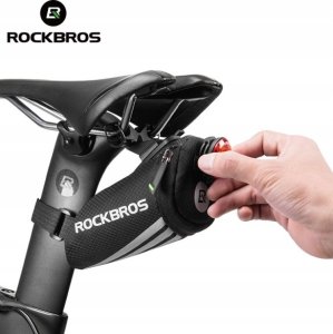RockBros Mała torba rowerowa 0.2L na drobiazgi narzędzia pod siodełko czarna ROCKBROS 3