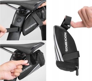 RockBros Mała torba rowerowa 0.2L na drobiazgi narzędzia pod siodełko czarna ROCKBROS 4