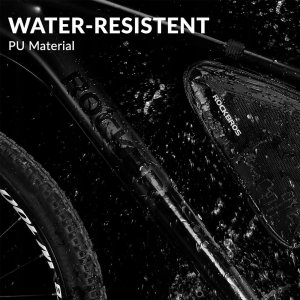 RockBros Torba rowerowa wodoodporna mocowana rzepami na ramę czarna ROCKBROS 4