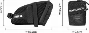 RockBros Torba rowerowa wodoodporna mocowana pod siodełko pojmność 1.5L czarna ROCKBROS 3