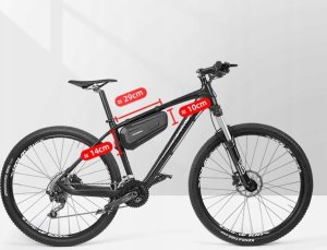 RockBros Twarda torba rowerowa wodoodporna mocowana pod ramę 1.5L czarna ROCKBROS 12