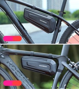 RockBros Twarda torba rowerowa wodoodporna mocowana pod ramę 1.5L czarna ROCKBROS 7