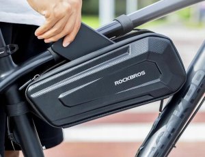 RockBros Twarda torba rowerowa wodoodporna mocowana pod ramę 1.5L czarna ROCKBROS 8