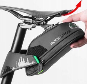 RockBros Torba rowerowa na telefon narzędzia pod siodełko z szybkozłączką czarna ROCKBROS 11