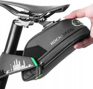 RockBros Torba rowerowa na telefon narzędzia pod siodełko z szybkozłączką czarna ROCKBROS 13