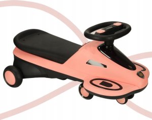 Ikonka Jeździk grawitacyjny świecące koła LED z muzyką grający skuter 74cm różowo-czarny max 100kg 4