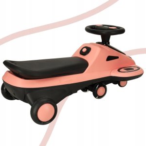 Ikonka Jeździk grawitacyjny świecące koła LED z muzyką grający skuter 74cm różowo-czarny max 100kg 5