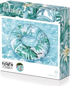 Bestway BESTWAY 36237 Kółko do pływania koło dmuchane palmy liście niebieski max 90kg 6
