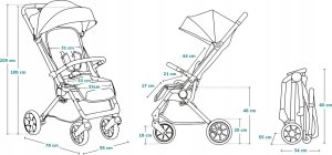 Wózek Lionelo Wózek spacerowy Cloe Black Onyx 42