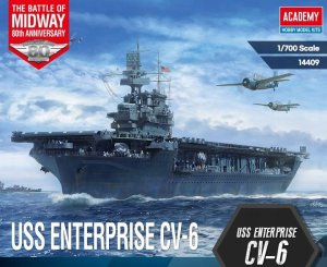 Academy Model plastikowy Statek USS CV-6 Enterprise Battle of Midway Academy 1