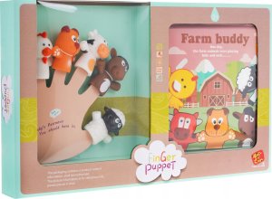 Triton Zestaw 5 Gumowych Pacynek na palce + Książeczka Farma dla dzieci 3+ Wiejskie Zwierzątka + Wodoodporność 5