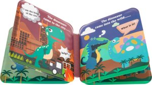 Triton Zestaw 5 Gumowych Pacynek na palce + Książeczka Dinozaury dla dzieci 3+ Wodoodporność + Odgrywanie teatrzyków 4