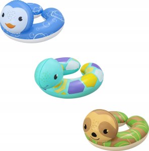 Bestway Dmuchane Kółko do pływania Leniwiec dla dzieci 3-6 lat BESTWAY 50x46cm + Otwarty pierścień 3