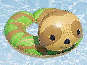 Bestway Dmuchane Kółko do pływania Leniwiec dla dzieci 3-6 lat BESTWAY 50x46cm + Otwarty pierścień 6