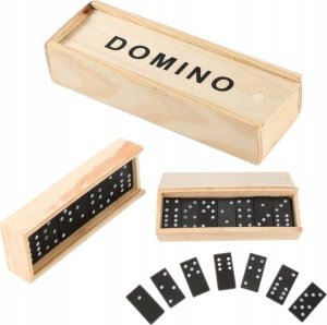 PrzydaSie Domino 28 X Drewniane Klocki Gra Rodzinna Pudełko 12