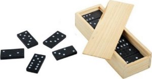 PrzydaSie Domino 28 X Drewniane Klocki Gra Rodzinna Pudełko 7
