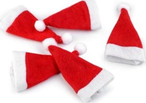 PrzydaSie Czapka Mikołaja Na Butelkę Sztućce 10Szt Ozdoby 3