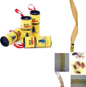 PrzydaSie 4X Lep Na Owady Muchy Pułapka Lepowa Taśma 4 Rolki 6