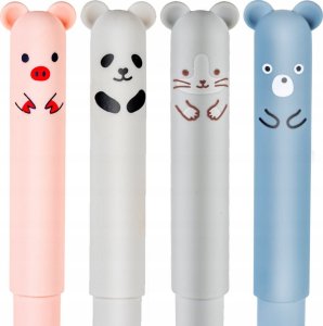 PrzydaSie 4X Długopis Wymazywalny Ścieralny Gumka Zwierzątka 3