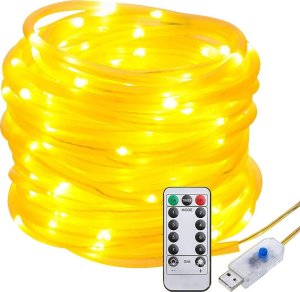 Lampki choinkowe PrzydaSie Wąż Świetlny 100Led Lampki Choinkowe Usb Pilot 12M 1