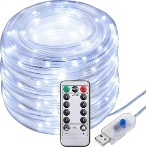 Lampki choinkowe PrzydaSie Wąż Świetlny 100Led Lampki Choinkowe Usb Pilot 12M 1