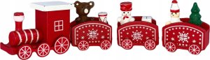 Dekoracja świąteczna PrzydaSie Pociąg Drewniany Dekoracja Boże Narodzenie Święta Lokomotywa 4