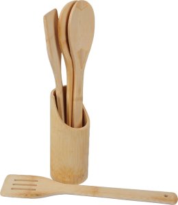 PrzydaSie Przybory Kuchenne Drewno Bambusowe Do Kuchni Łopatka Łyżka 5El 3