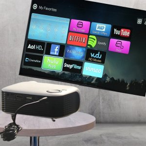 Projektor PrzydaSie Projektor Mini Rzutnik Hd Smart A2000 Przenośny Pilot Hdmi 3