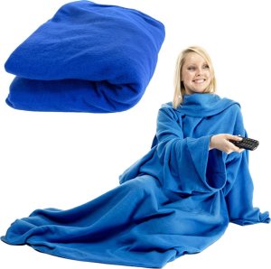 PrzydaSie Koc Z Rękawami Snuggie Polar Kocyk Ciepły Szlafrok 1