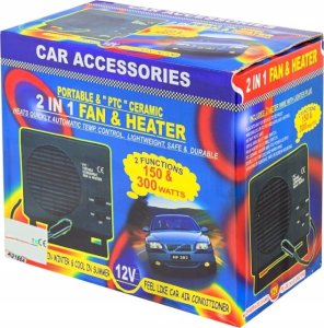 PrzydaSie Grzejnik Samochodowy Farelka Nagrzewnica Dmuchawa Na Szybe Do Auta 12V 17
