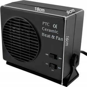 PrzydaSie Grzejnik Samochodowy Farelka Nagrzewnica Dmuchawa Na Szybe Do Auta 12V 28