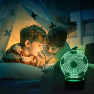 Lampka biurkowa PrzydaSie Lampka Nocna Lampa Biurkowa Piłka Nożna 3D Kolory Pilot 7