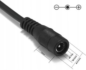 Kabel zasilający Eurolook Przedłużacz Zasilania Z-5 DC 5m 5.5/2.1mm 2