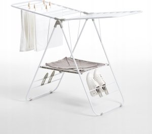 Suszarka na pranie Rayen Suszarka na pranie z uchwytami na buty Rayen - 145 x 61 cm, Biały 2