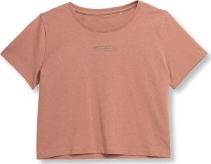 4f T-shirt crop top damski 4F SS23TTSHF333 - łososiowy XL 1