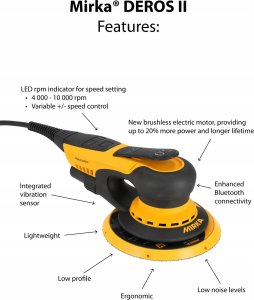 Szlifierka Mirka Mirka DEROS II 5650 wielofunkcyjna szlifierka mimośrodowa odsysaniem 5.0 mm 3