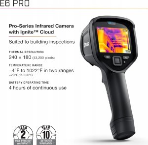 Noktowizor Flir Systems Profesjonalna Kamera Termowizyjna FLIR E6 PRO - Precyzja i Wydajność 2