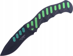 Herbertz Nóż składany Herbertz Solingen Hit Black / Green Aluminium, Black Blade (565912) 1