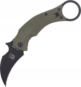 Fox Nóż składany FOX Karambit Black Bird by Bastinelli G10 OD Green, Black Idroglider (FX-591 OD) 1