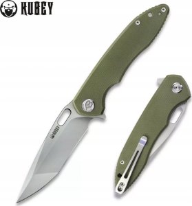 Kubey Knife Nóż składany Kubey Darknesss Green G10, Bead Blasted D2 (KU003B) 1